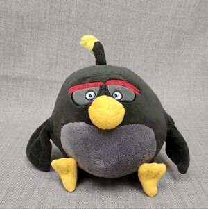 2016 Angry Birds Plush Movie Rovio Bomb Black Bird Plush w/ No Sound